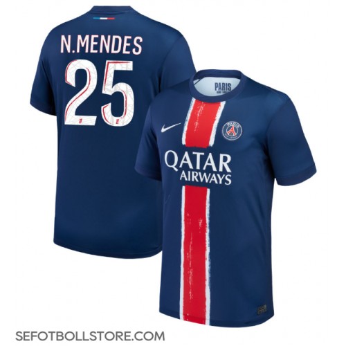 Paris Saint-Germain Nuno Mendes #25 Replika Hemmatröja 2024-25 Kortärmad